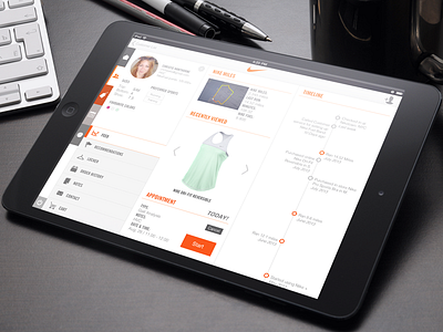 Nike Associate App app application associate flat ipad nike platform