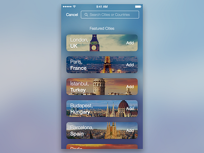 Search + Featured Cities