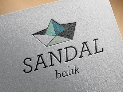 Sandal Balik Logo mockup balik boat chips fish fishing food logo restaurant row rowing sandal