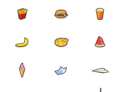 stickers food sticker things