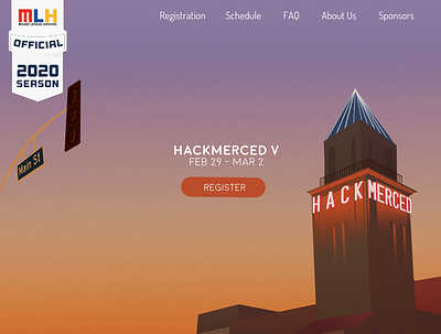 HackMerced V Landing Page clip studio paint illustration landing page landing page design web design