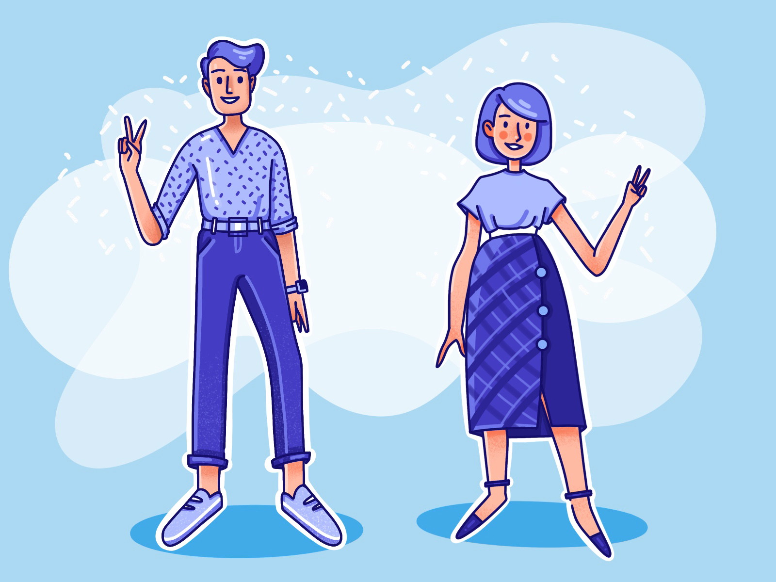 Characters for the app by Anastasiia on Dribbble