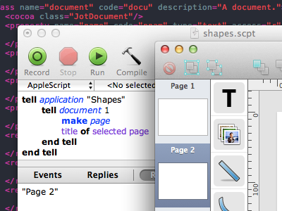 Adding scriptability to @ShapesApp cocoa mac osx shapes