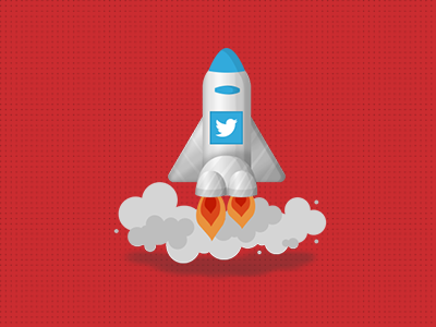 Tweet Rocket design flat icon pank pank.in pankaj pankdesigns rocket smoke tweet tweeter