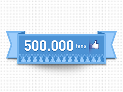 500k Fans 500k design facebook fans flag graphic icon like man pank pankdesigns people