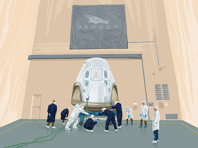 SpaceX Dragon 🚀 elonmusk illustration illustration art illustrations illustrator ipad pro ipadpro ipadproart pankaj juvekar procreate procreate app procreate art procreateapp spaceship spacex