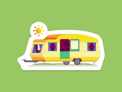 Caravan caravan contest design playoff relaxing sticker summer