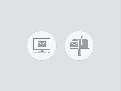 Email Vs Postmail contact email flat design icons letterbox mailbox post mail