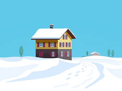Swiss House in Snow house landscape snow swiss winter