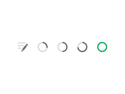 Statuses assigned completed draft flat design iconography in progress submitted