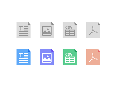 File Type Icons csv file type iconography icons image material design pdf text