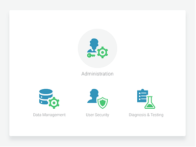 Administration admin administration data management diagnosis icon design iconography testing user security