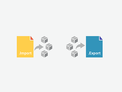 Import Export export flat design icons import