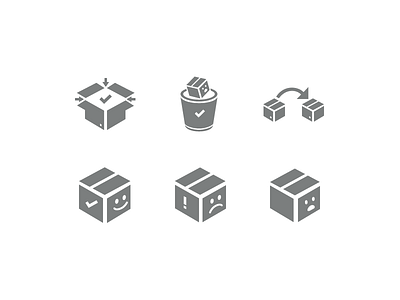 Package Icons icon set icons monochrome package