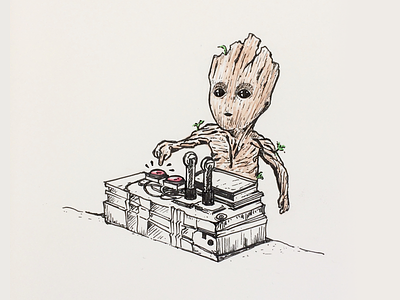 I am Groot 🌱 babygroot groot guardiansofgalaxy iamgroot illustration
