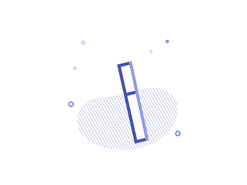 'E'ffective linear version flat design magic wand sketch