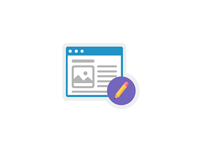 Article Management article management edit flat design icons webpage