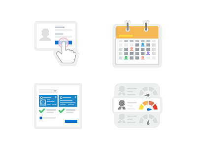 Various Package Icons calendar data matcher iconography icons registration user rating