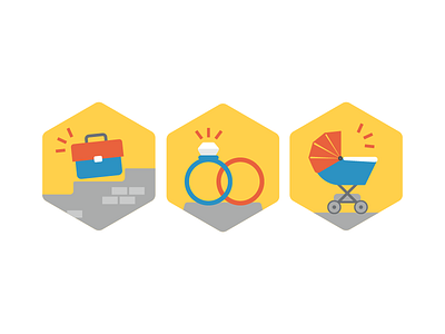 Product Bundle Icons 2 baby trolley case iconography icons rings