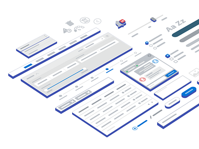 Appway Design System: Screen Components components design system iconography icons illustrative isometric modules