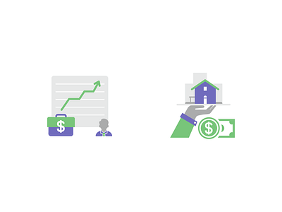 Icons for Client Portfolio & Real Estate Financing bank banking client finance icon design iconography icons portfolio real estate