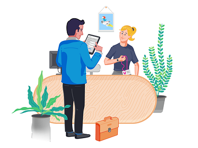 Digital Reception App Illustration