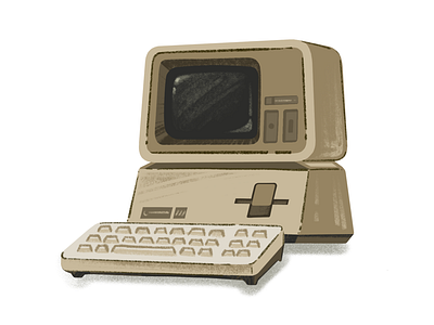 Apple III 80s apple computer illustration ipad pro procreate