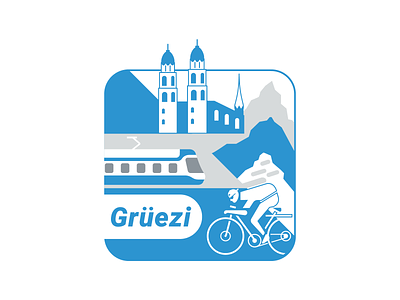 Zürich grüezi hello icon icon design iconography illustration illustrator sticker sticker design swiss switzerland vector zurich