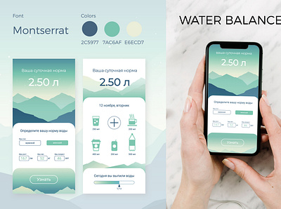 Water balance ap app illustration ui web