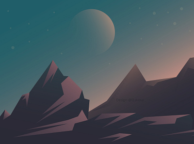 Mountain landscape design graphicdesign illustration vector