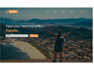 Simple Landing page for a Travel agency landing banner landing page