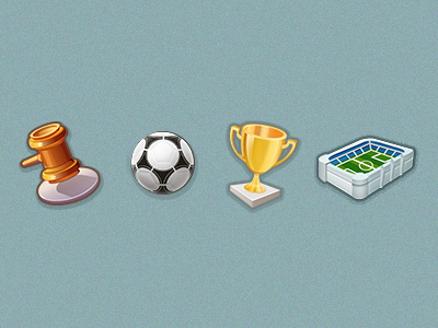 Little Icon Of Game auction cup football game icon ui