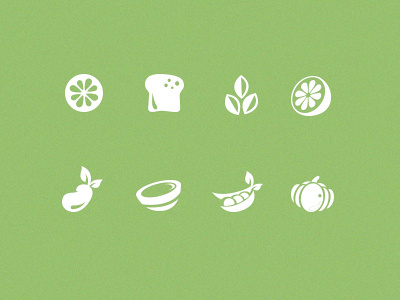 little icons for vegan restaurant food fruit icon