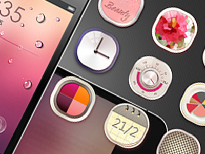 icons for woman app calendar clock icon photo pink ui woman
