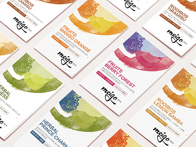 meigo tea package concept card color package