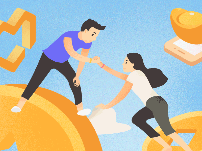help coin flat friends illustration money phone sell
