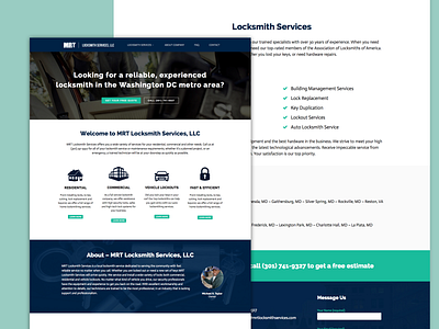 MRT Locksmith Website design ui web design