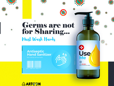 Must wash hand - Fight COVID19 2020 trend anticipation corona coronavirus covid 19 covid19 hand lable packing packing design photoshop poster posters product product design sanitizer soup stay home stay safe wash your hands