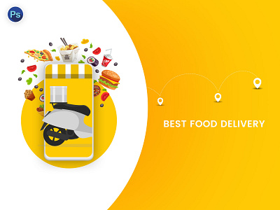 Food Delivery - Mobile App 2020 trend app design app development app icon app ui delivery app delivery service food app food delivery app food delivery application food delivery service foodie icon mobile app photoshop uidesign ux vector