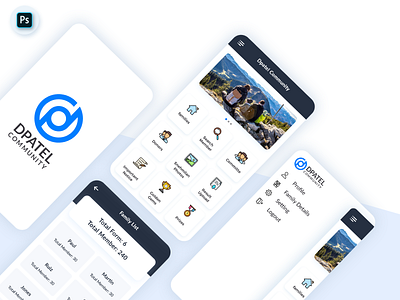 Community app - Family App 2020 trend app app design application design family family app icon photoshop ui ui design ux ux design vector