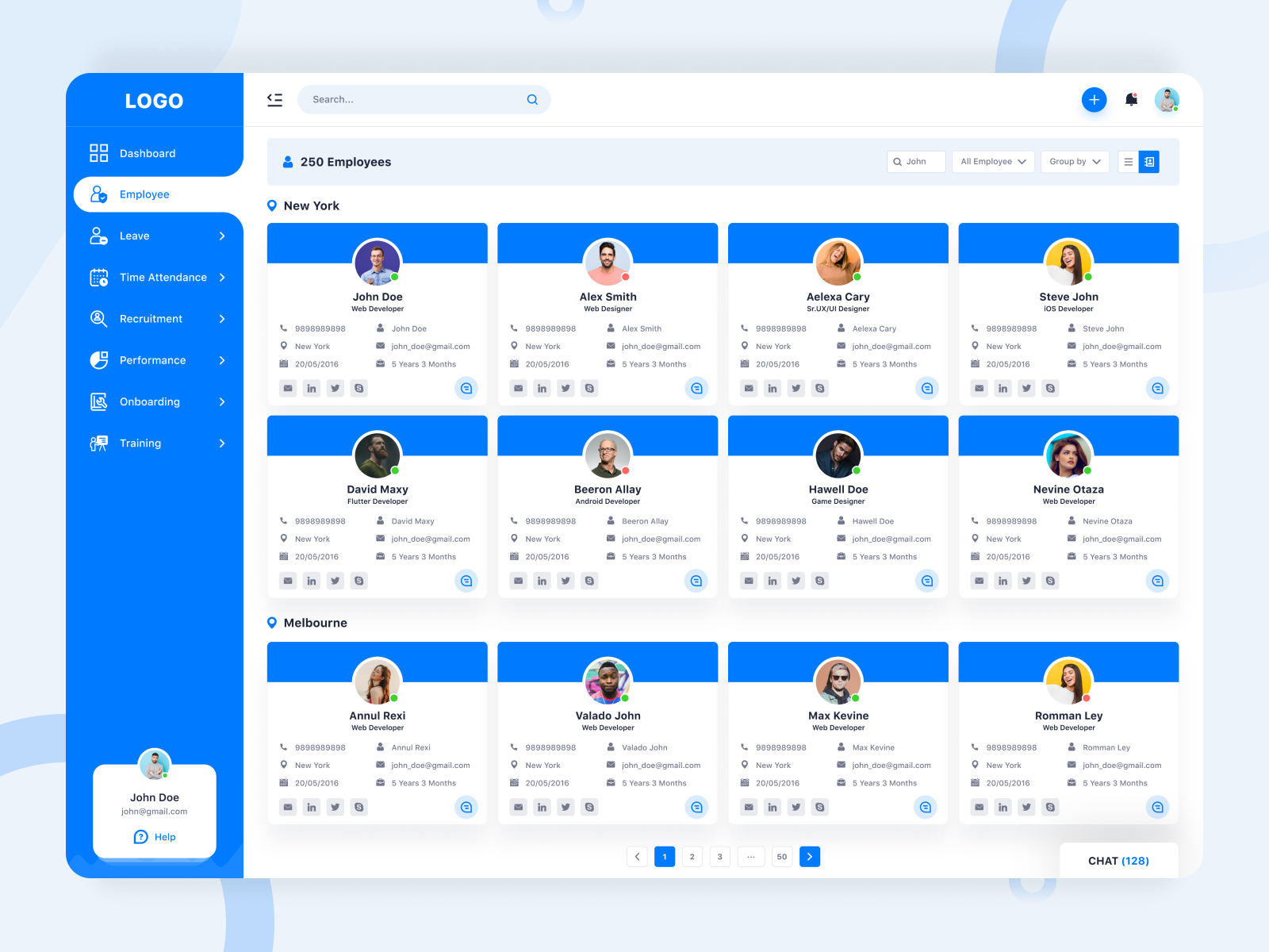 Employee Directory by Artoon Solutions on Dribbble