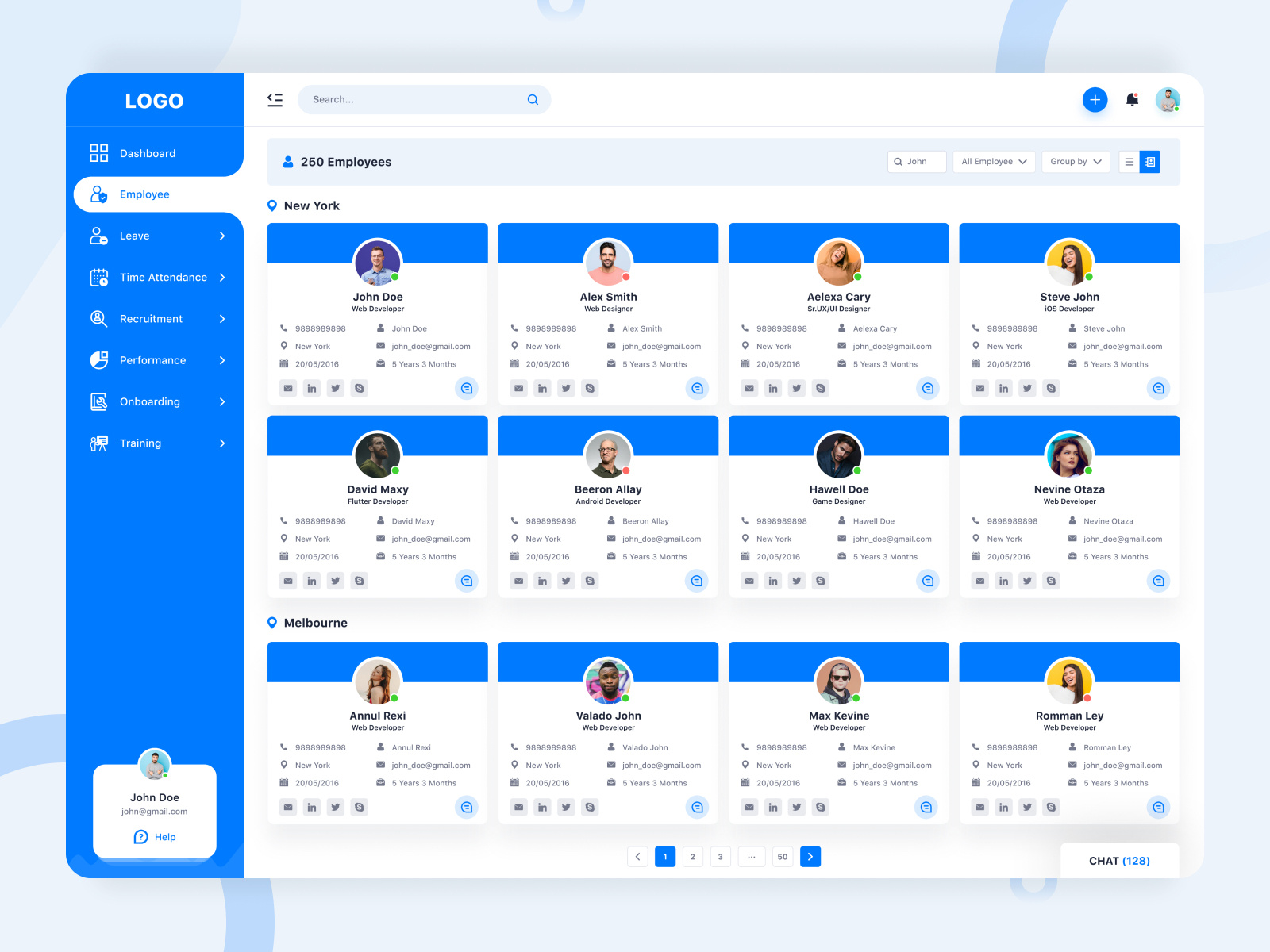 Employee Directory by Artoon Solutions on Dribbble