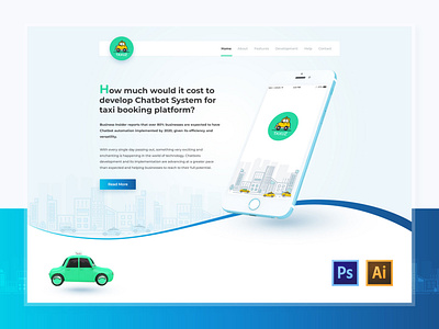 Texi Booking App Landing Page