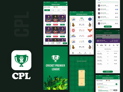 CPL - Fantasy sports league app | Software app design fantasy art fantasy sports icons iu sports logos ui ux uxdesign