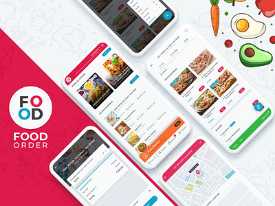 Food Order App UI-UX 2020 trend app app design app ui ux food app food delivery app food order icon illustrator mobile photoshop restaurant restaurant app ui ui ux ux