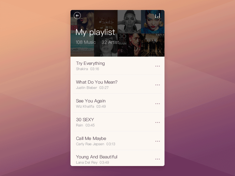 Daily Ui #002 Music Player app design music player ui