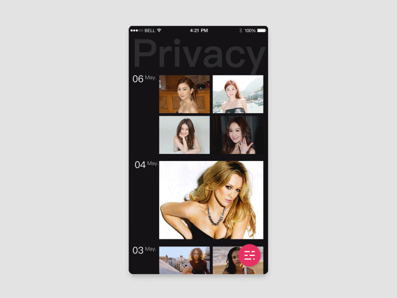 Daily Ui #008 Privacy Album album app design photo privacy setting ui