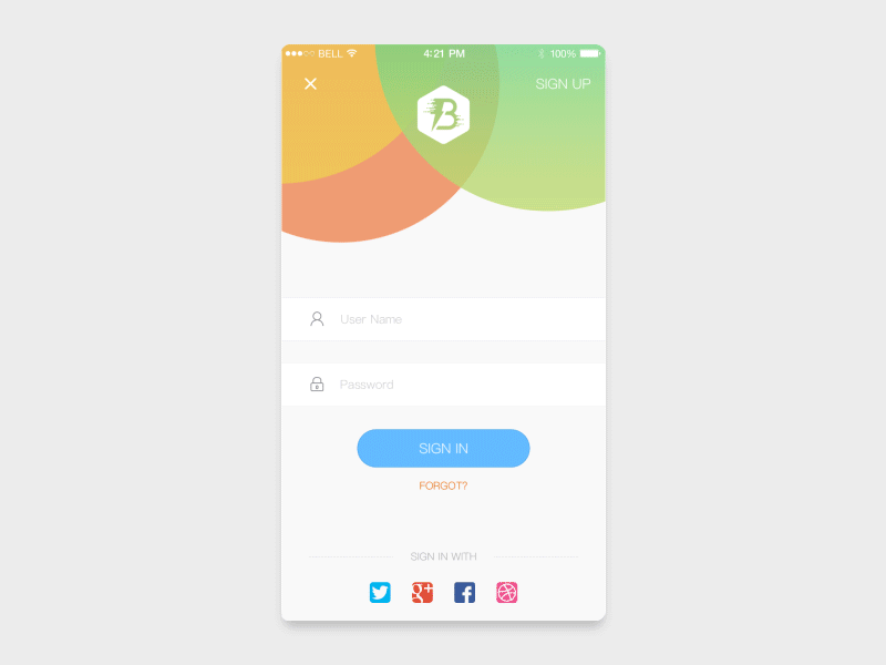 Daily Ui  #010 Sign In
