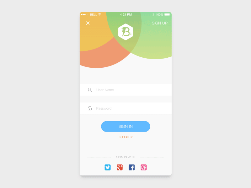 Daily UI #011 SIGN UP