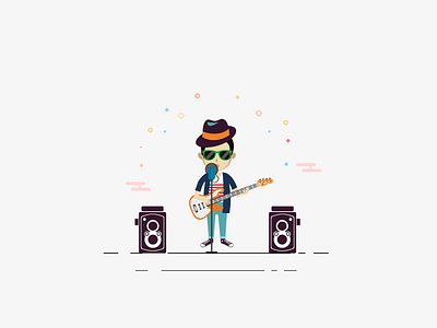 Daily UI #025 Illustration illustration man music